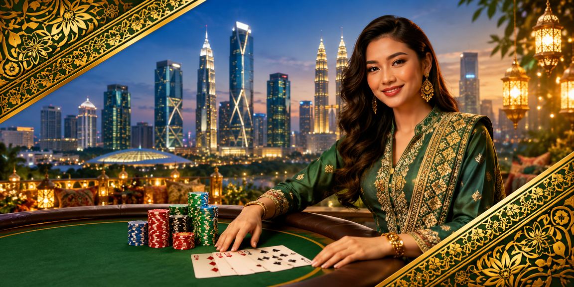 Permainan Teen Patti berlatarbelakang batik Kuala Lumpur di bos96