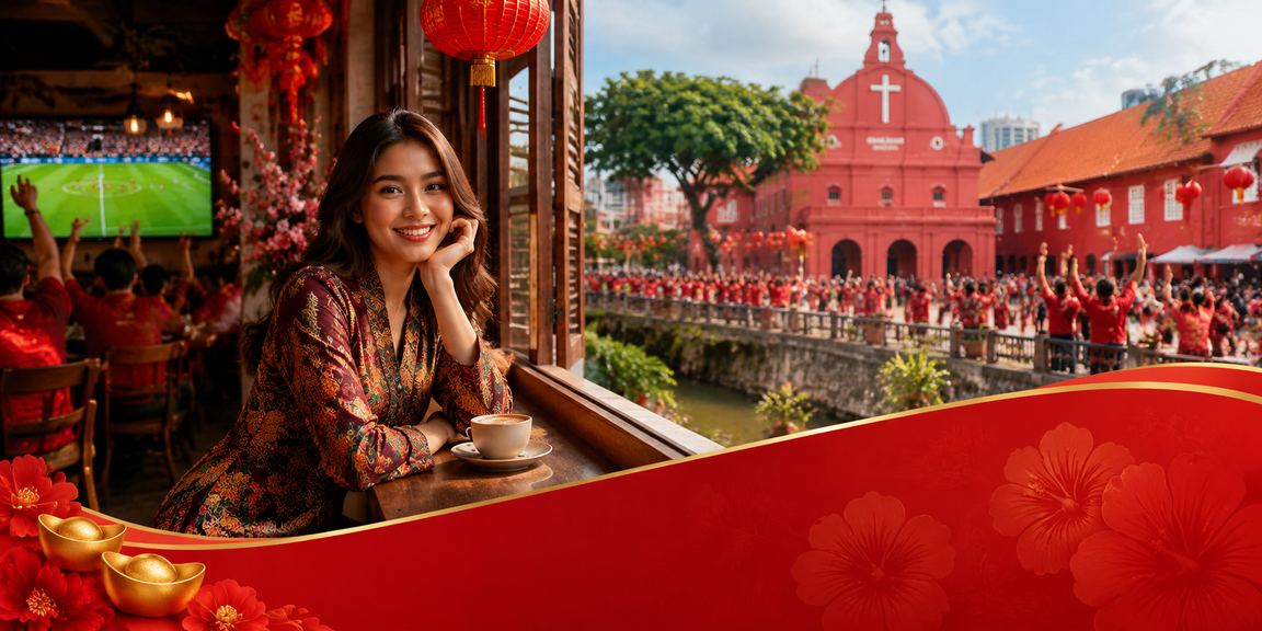 Suasana pertaruhan dengan motif batik dari Melaka di bos96